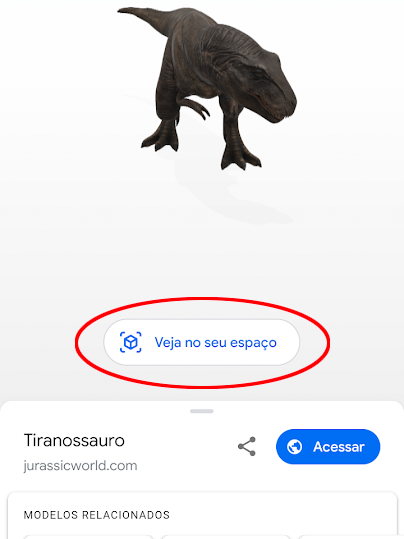 Você nas Redes - Um recurso do Google que permite projetar animais em 3D  usando a câmera do celular viralizou no Brasil. Tubarão, cachorro, gato,  leão e até dinossauros podem aparecer na