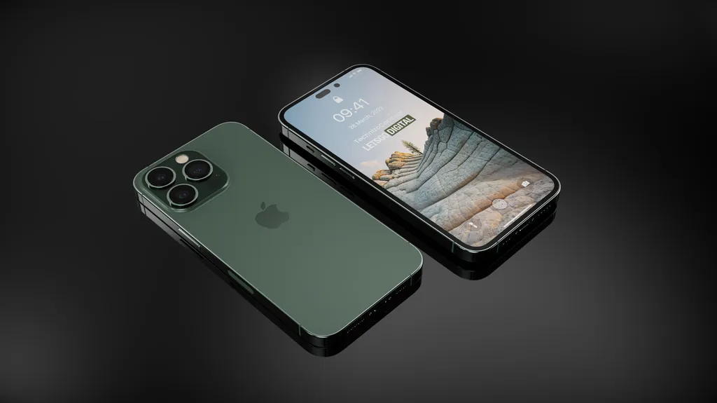 Previsto para setembro de 2022,  iPhone 14 Pro pode estrear com o chipset A16 Bionic (Imagem: LetsGoDigital/TechnizoConcept)