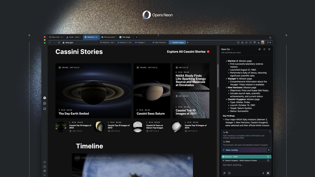 Navegador Opera Neon