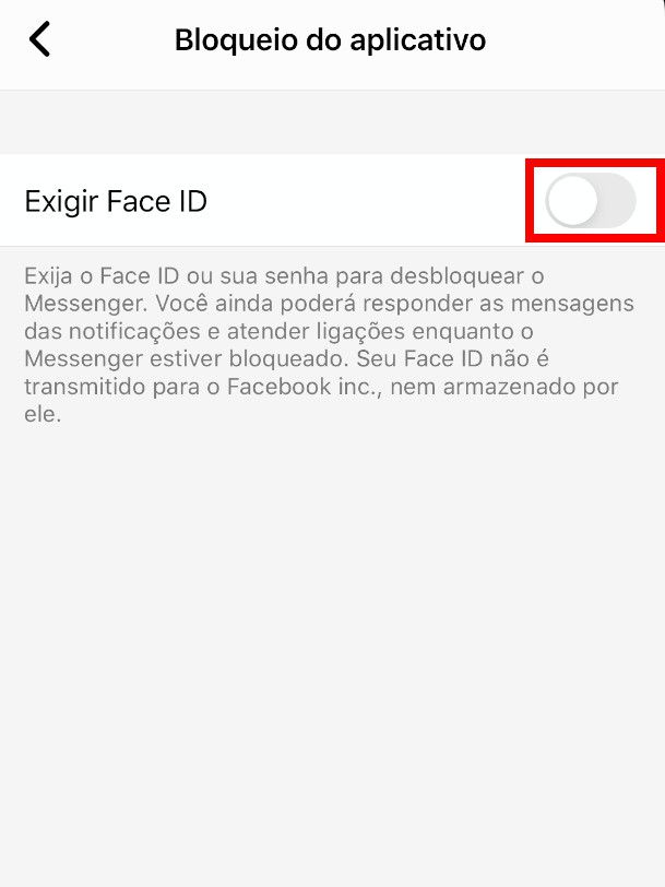Habilite a função "Exigir Face ID" (Captura de tela: Bruno Salutes)
