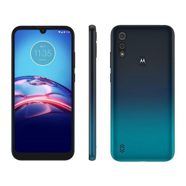 Smartphone Motorola Moto E6S 64GB Azul Navy 4G - Octa-Core 4GB RAM 6,1” Câm. Dupla + Selfie 5MP