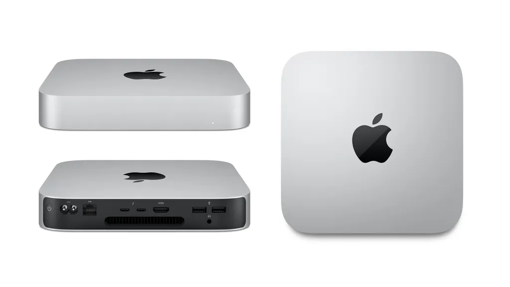 Novo Mac Mini deve manter visual de quase uma década com corpo de alumínio e conexões na traseira, agora com chip M2 e, talvez, M2 Pro (Imagem: Reprodução/Apple)