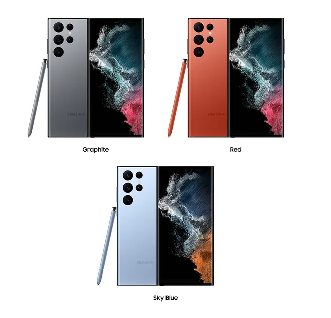 Caneta S Pen é pintada na mesma cor dos celulares, diferente do que acontece nas outras quatro cores (Imagem: Divulgação/Samsung)