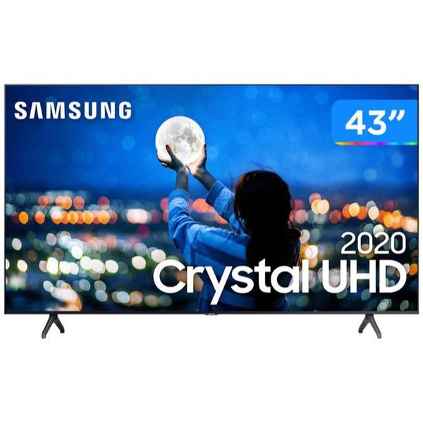 Smart TV Crystal UHD 4K LED 43” Samsung - 43TU7000 Wi-Fi Bluetooth HDR 2 HDMI 1 USB [CUPOM]