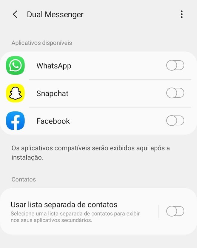 Ative a opção do Snapchat - (Captura: Canaltech/Felipe Freitas)