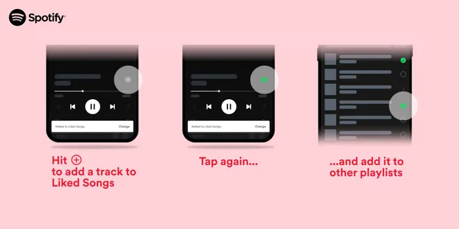 Você poderá tocar no botão novo em vez do coração para executar a mesma função de antes (Imagem: Reprodução/Spotify)
