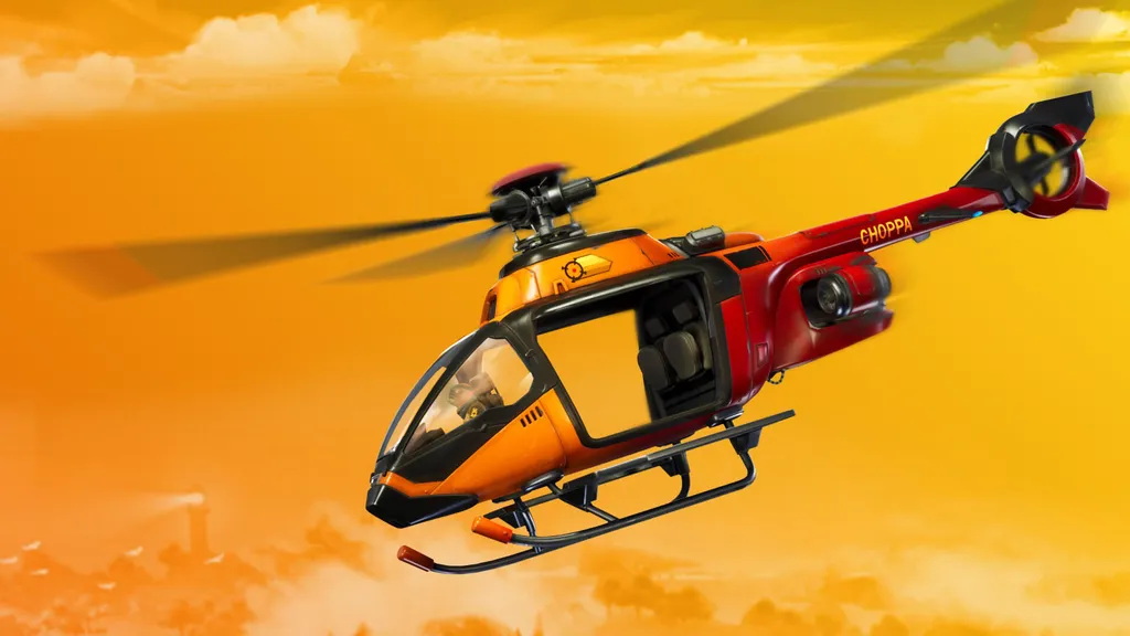 Veja onde dirigir um Helicóptero Choppa em Fortnite (Foto: Divulgação/Epic Games)