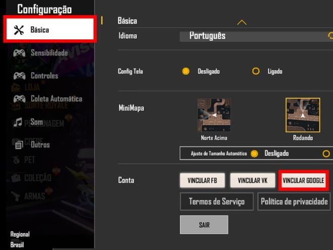 Como vincular a conta do Free Fire com o Google - Canaltech