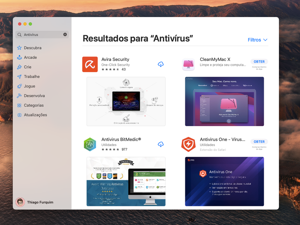 Procure por antivírus na App Store para remover possíveis códigos maliciosos do Mac - Captura de tela: Thiago Furquim (Canaltech)