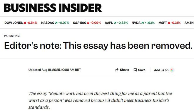 Site do portal Business Insider