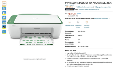 Impressora Deskjet Ink Advantage 2376 - Canaltech Ofertas