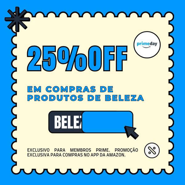 Cupom Amazon: 25% OFF em produtos de beleza selecionados, válido somente no APP | EXCLUSIVO AMAZON PRIME