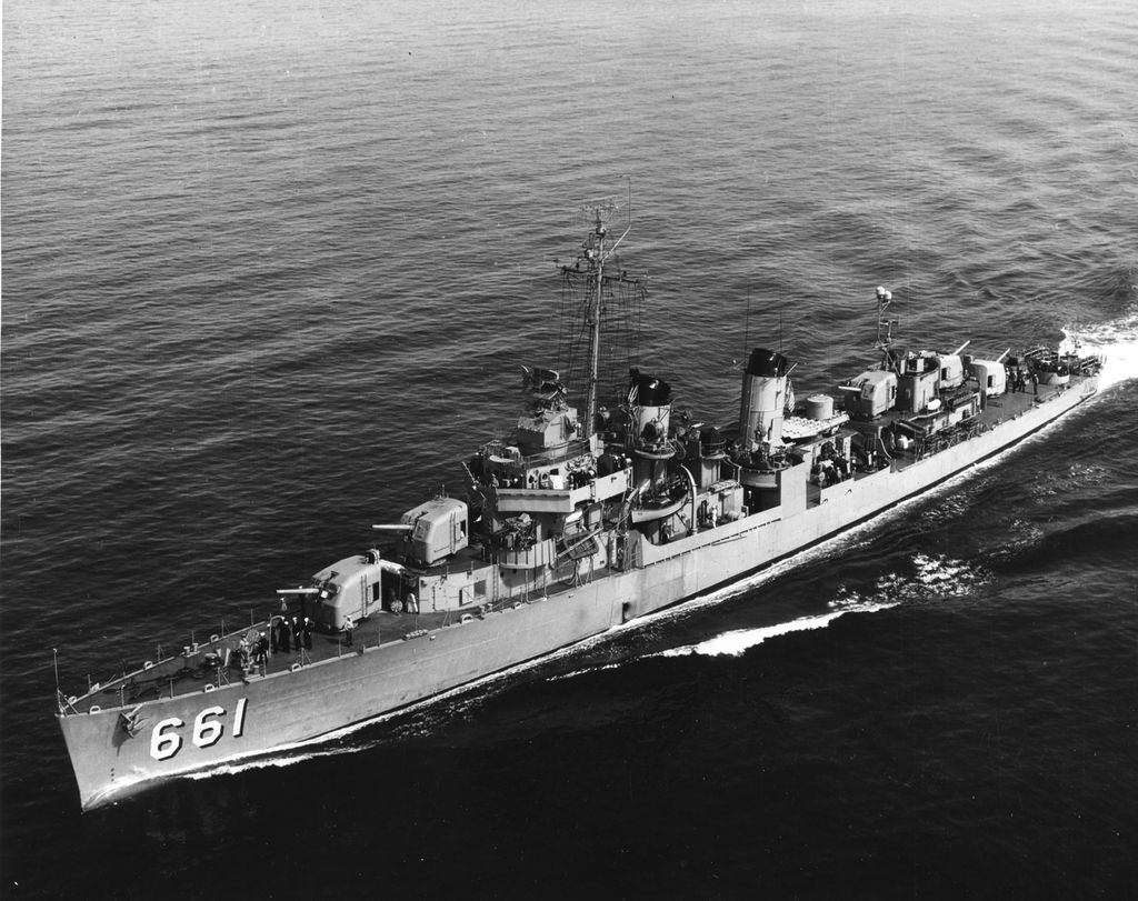 Foto histórica do USS Kidd, que foi utilizado em Greyhound (Imagem: Wikipedia)