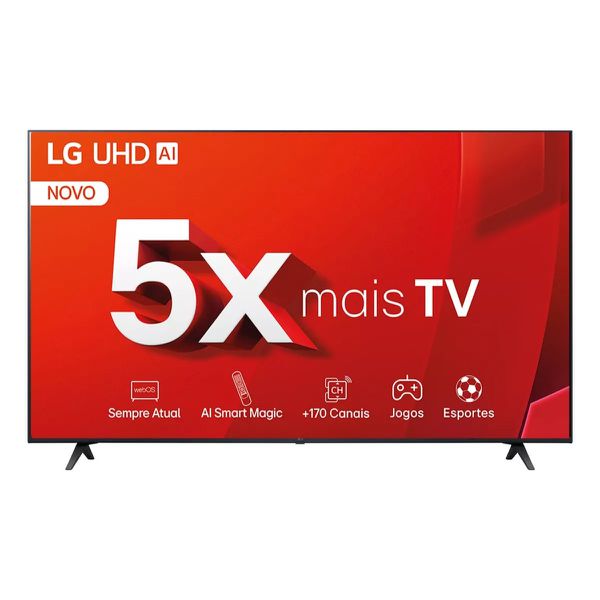 Smart TV LG LED 55" 55UT801C0SA 4K Ultra HD Thinq AI webOS 24 | CUPOM + PIX