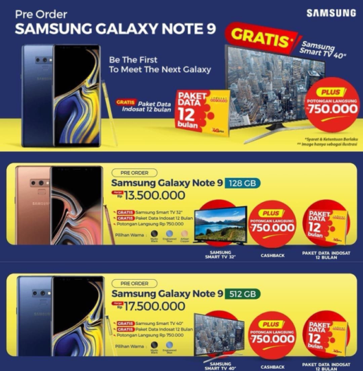 Galaxy Note 9 | Preço do phablet da Samsung surge em banner de pré-venda