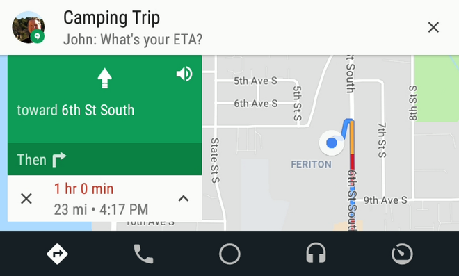 Android Auto contará em breve com suporte a mensagens de grupos (Imagem: Divulgação/Google)