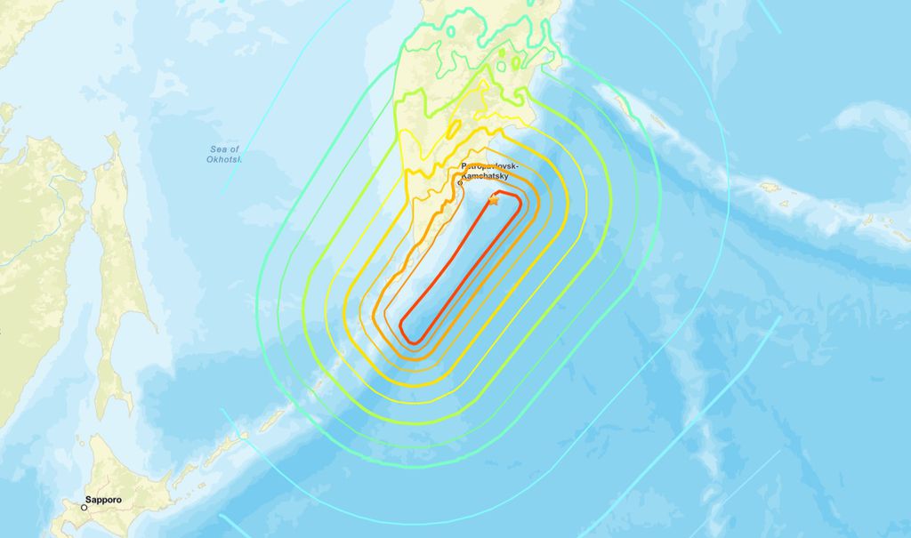 Epicentro de terremoto na costa da Rússia