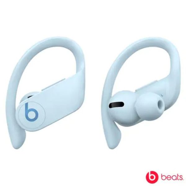 Fone de Ouvido Beats Power Beats Pro Bluetooth IPX4 Resistente ao Suor e à Água Azul Claro