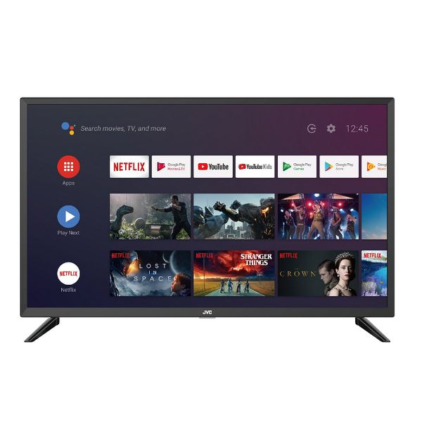 Smart TV LED 32" JVC LT-32MB208 HD Android Google Assistance Dolby Digital Stereo Plus 3 HDMI 2 USB