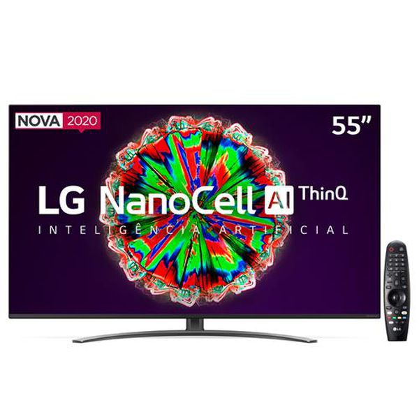 Smart TV LED 55" UHD 4K LG 55NANO81 NanoCell, IPS, Bluetooth, HDR, Google Assistente, Smart Magic - 2020