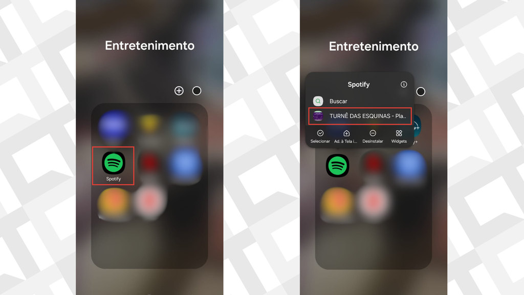Adicionar playlist do Spotify na tela inicial do Android