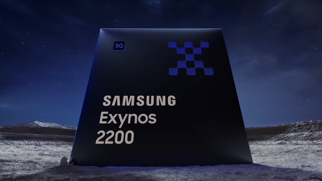 Também fabricado em 4 nm, o Exynos 2200 traz CPU semelhante ao rival Snapdragon, mas com clocks mais baixos (Imagem: Samsung/YouTube)