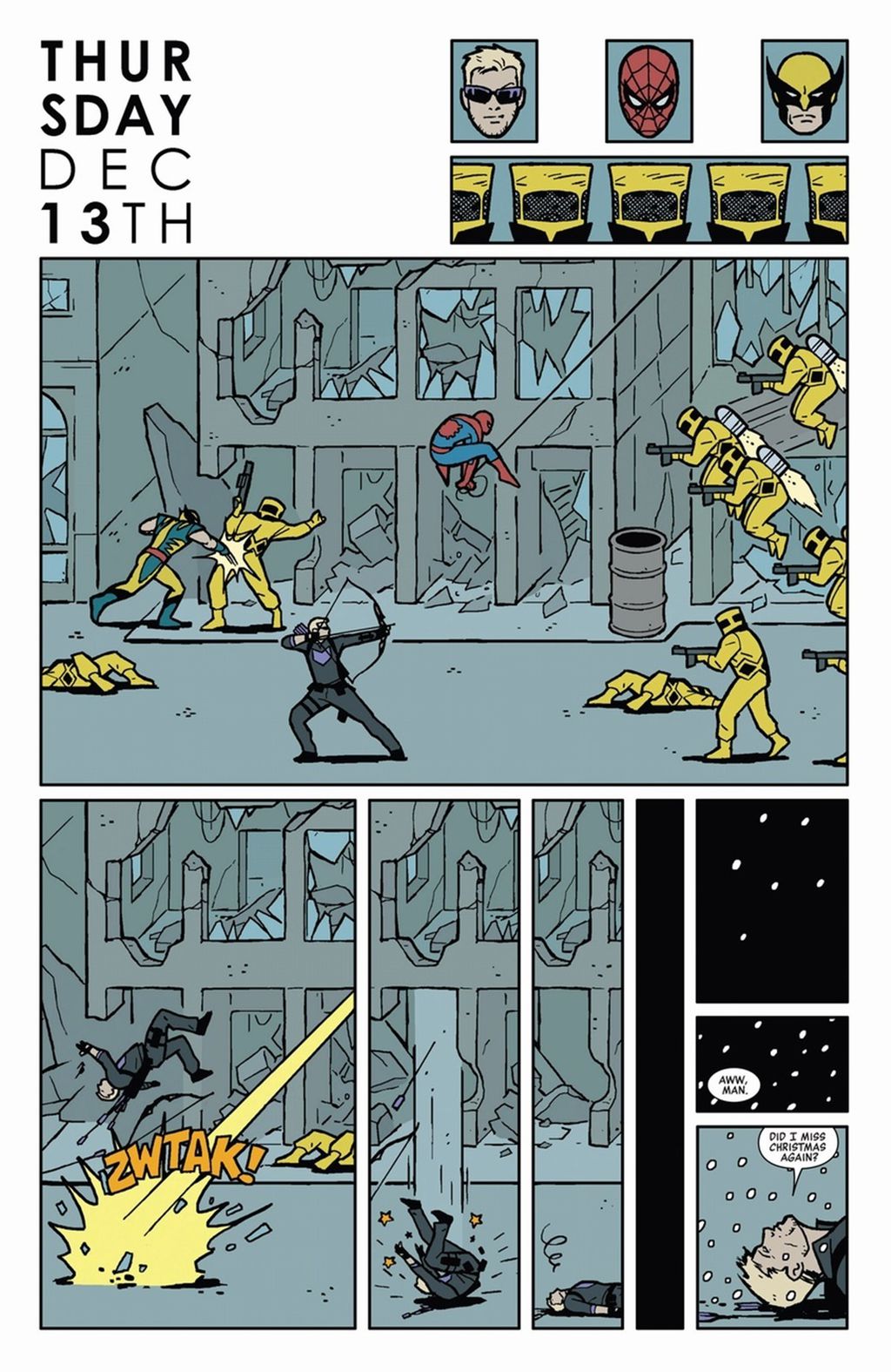 Quadrinhos do Gavião Arqueiro fazem uma homenagem aos games (Imagem: Reprodução/Marvel Comics)