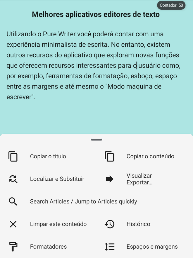 Escreva seus textos utilizando um editor de texto minimalista - (Captura: Canaltech/Felipe Freitas)