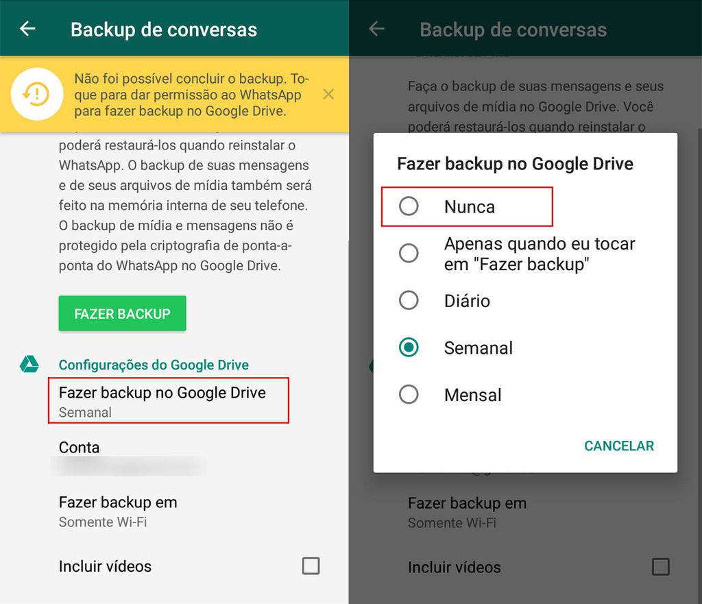 Bug de backup do WhatsApp pode consumir todo seu pacote de dados