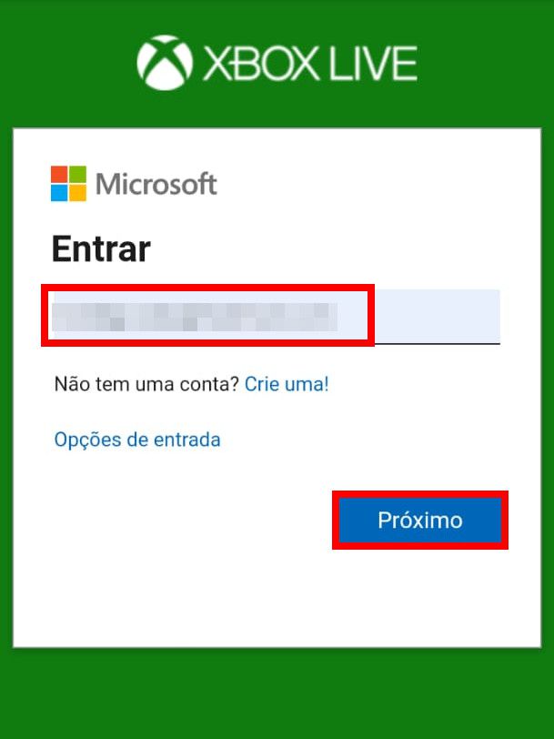 Preencha o seu e-mail no campo indicado e clique em "Próximo" (Captura de tela: Matheus Bigogno)