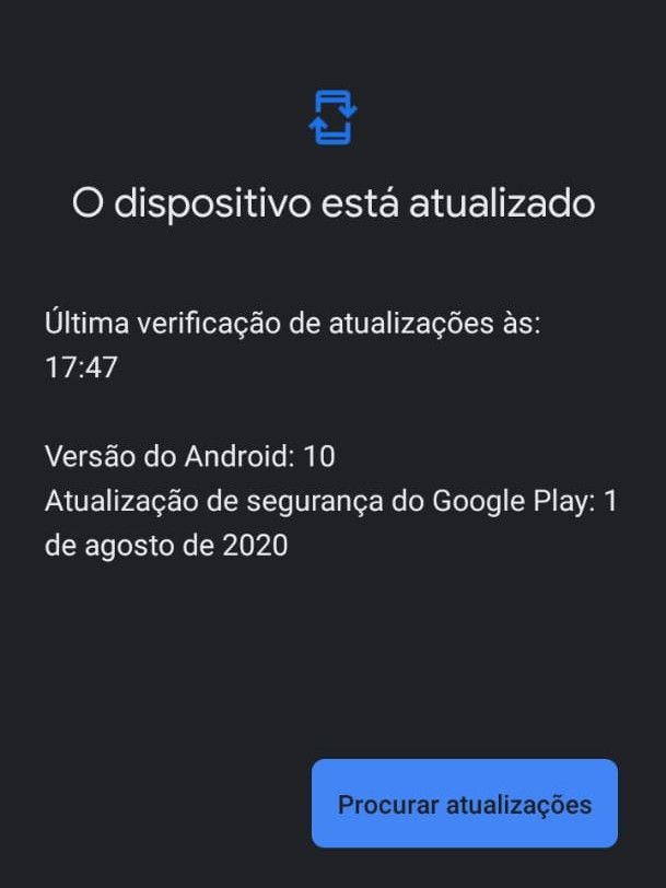 Mantenha o seu celular Android sempre com a versão mais atual do sistema (Captura de tela: Matheus Bigogno)