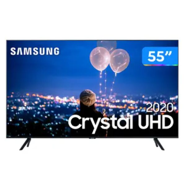 Smart TV Crystal UHD 4K LED 55” Samsung - UN55TU8000GXZD Wi-Fi Bluetooth HDR 3 HDMI 2 USB 55"