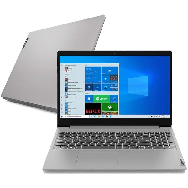 Notebook Lenovo IdeaPad 3i, Intel Core i3-10110U, 4GB RAM, 256 GB SSD, Windows 10, 15.6", Prata