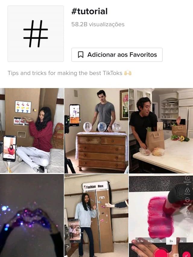 Use hashtags em seus vídeos do TikTok para aumentar o número de visualizações (Captura de tela: Ariane Velasco)