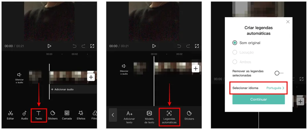 CapCut é aplicativo para colocar legenda no Reels do Instagram (Captura de tela: Caio Carvalho)
