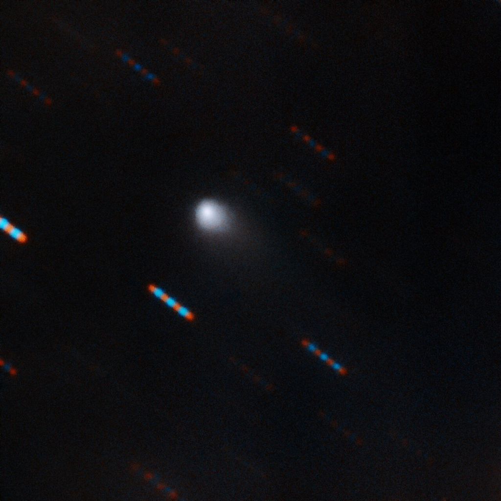 Anteriormente conhecido pelo nome provisório de C/2019 Q4 (Borisov), o cometa interestelar foi oficialmente batizado de 2I/Borisov. (Foto: Gemini Observatory/NSF/AURA)