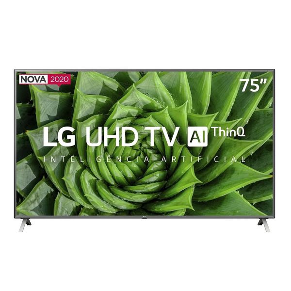Smart TV LED 75" LG UN8000 UHD 4K Wi-Fi, Bluetooth, HDR 10 Pro e HLG Pro, Thinq AI, Google Assistente, Alexa
