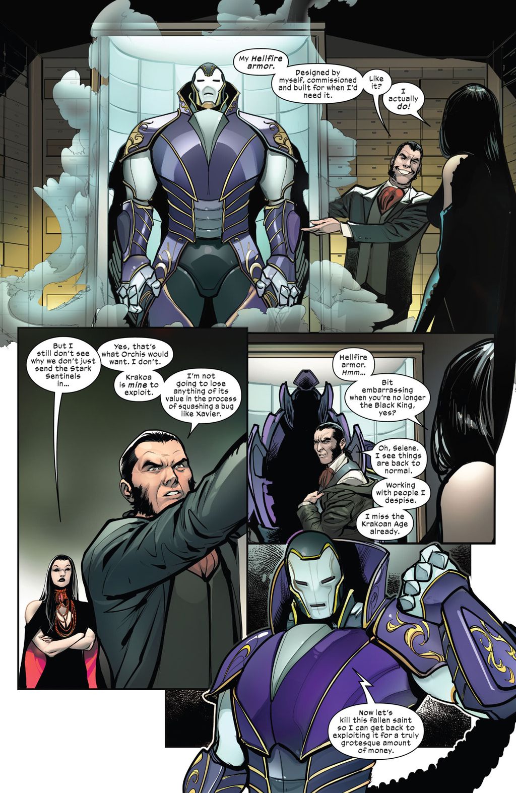 Sebastian Shaw, vilão clássico dos X-Men, torna-se o novo Homem de Ferro maligno (Imagem: Reprodução/Marvel Comics)