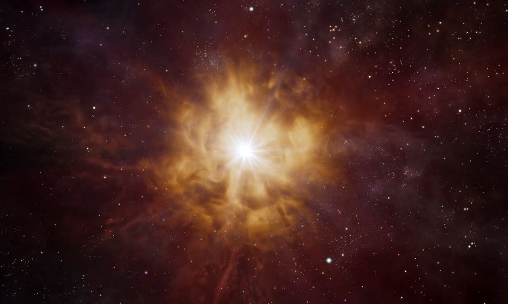 Conceito artístico de uma estrela Wolf-Rayet (Imagem: Reprodução/ESO/L. Calçada)