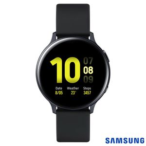 Galaxy Watch Active2 BT 44mm (Alumínio) - Preto (Pulseira Silicone)