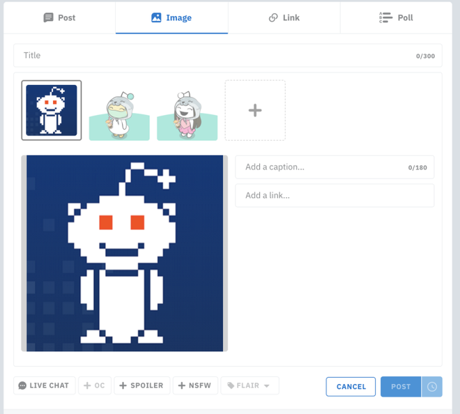 Reddit agora permite publicar até 20 fotos e GIFs em um único post