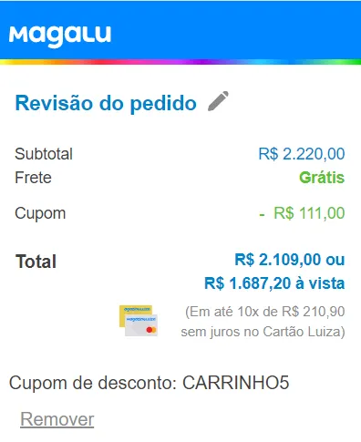 Imagem na descrição da promoção