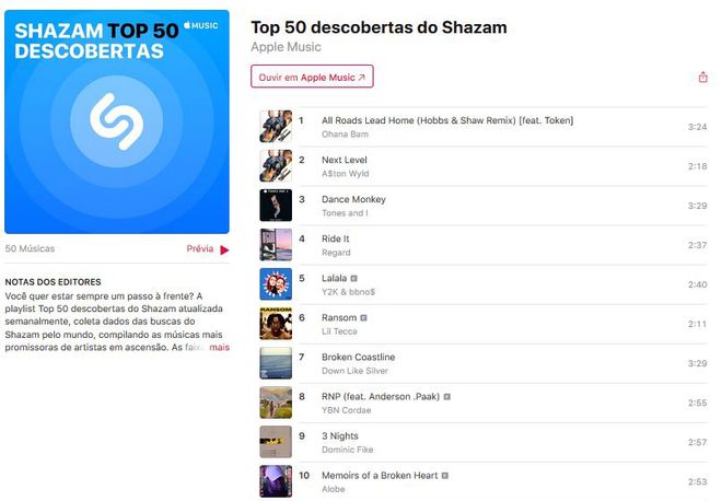 Apple Music anuncia playlist de tendências musicais em parceria com o Shazam