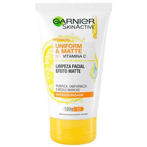 Limpeza Facial Garnier Uniform & Matte Vitamina C Antioleosidade120g