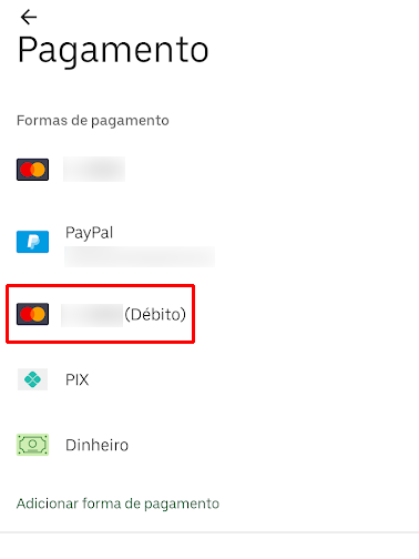 Faça pagamentos com cartão de débito (Imagem: André Magalhães/Captura de tela)