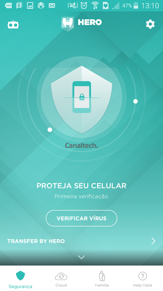 O app Hero oferta proteção completa para seus dispositivos (Captura de Tela: Ares Saturno / Canaltech)
