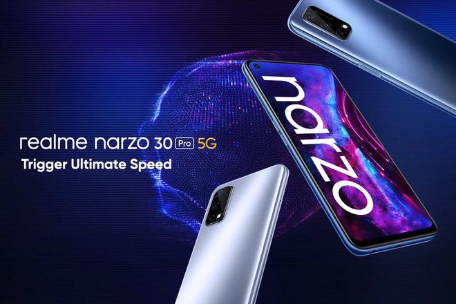 Narzo 30 Pro 5G traz chip Dimensity 800U e tela 120 Hz (Imagem: Divulgação/Realme)
