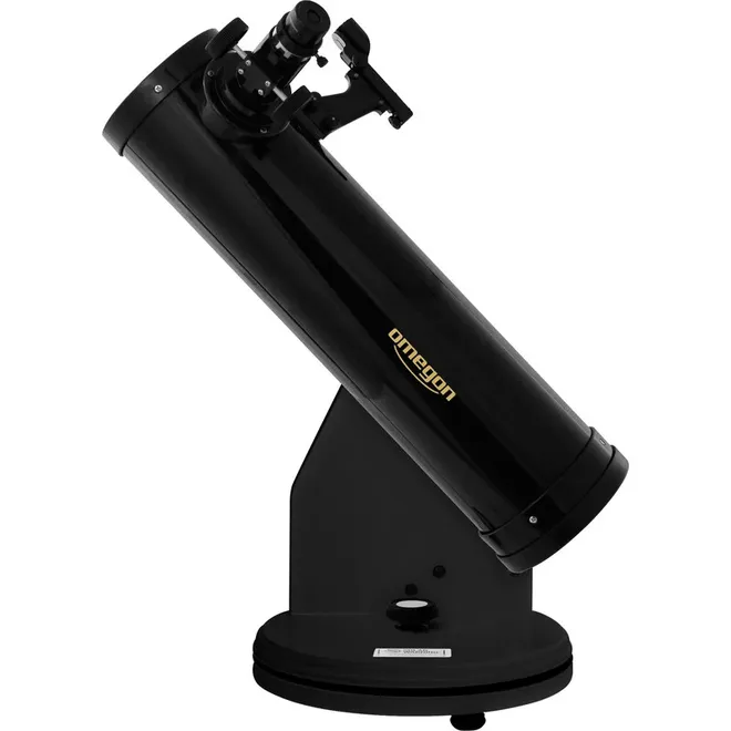 Telescópios dobsonianos têm uma base sólida e mais prática que os tradicionais tripés (Imagem: Reprodução/Omegon)