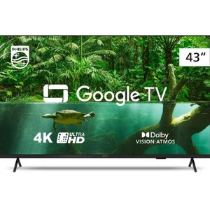 Smart TV Philips 43" LED 4K UHD Google TV 43PUG7408/78 [LEIA A DESCRIÇÃO - CASHBACK]