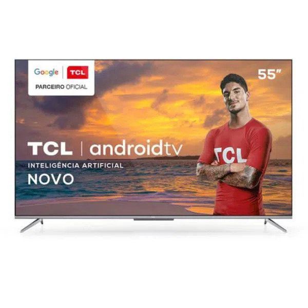 Smart TV TCL LED Ultra HD 4K 55' Android TV com Google Assistant, Borda Ultrafina e Wi-Fi - 55P715 [CUPOM]